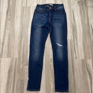 KanCan High Rise Dark Wash Skinny Jeans